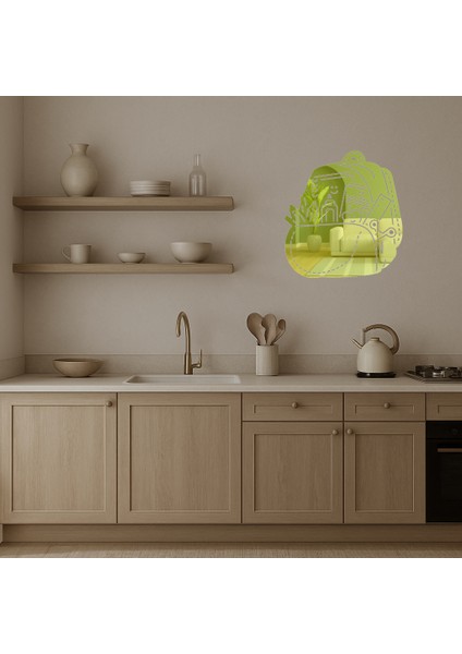 Okul Çantası Tasarımlı Dekoratif Altın Aynalı Tablo - TOA3435-4658 modelleri