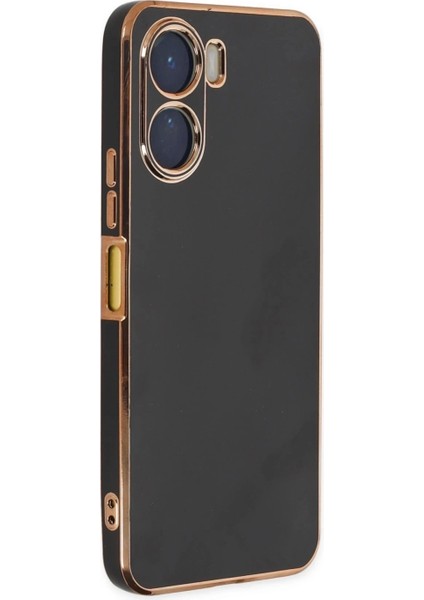 Vivo Y16 Kılıf Volet Silikon - Siyah