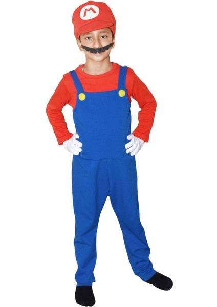 Kırmızı Süper Mario 2 Pamuk Kumaş, Yumuşak ve Kaliteli Çocuk Odası Aksesuarı