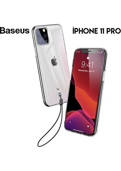 Baseus Transparent Key Iphone 11PRO 5.8inch Şeffaf Silikon KILIF-(1903)