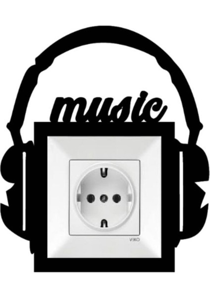 Siyah Anahtar ve Priz Çerçevesi Süsü, Dekoratif ve Şık Tasarım