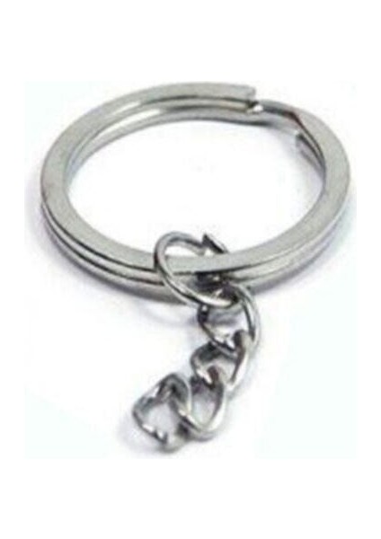 Zincirli Anahtarlık Halkası 5 Cm, 50 Adet, Şık ve Kullanışlı Aksesuar Seti