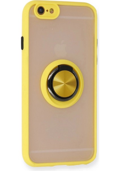 iPhone 6 Kılıf Montreal Yüzüklü Silikon Kapak - Sarı fiyatları