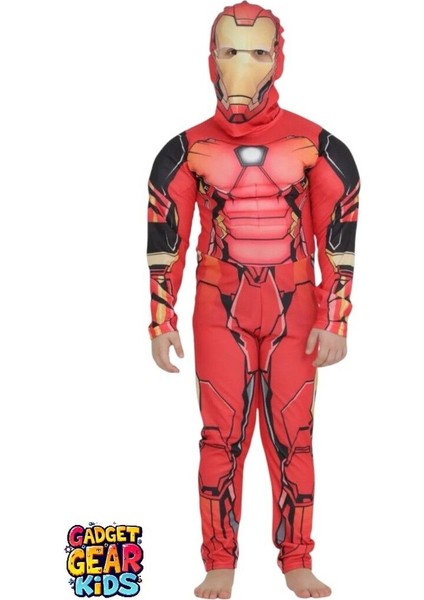 Kırmızı Süper Kahraman Çocuk Kostümü, Halloween ve Parti Için Renkli Seçenek