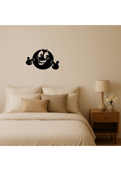 Gülümseyen Yüz Emoji Mdf Dekoratif Tablo - TOA2290-5254