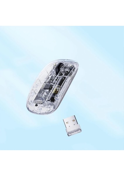 Inphic X5 Kablosuz Fare Şarj Edilebilir Sessiz Kullanım 2.4g Transparan USB MOUSE-(1903) indirimleri