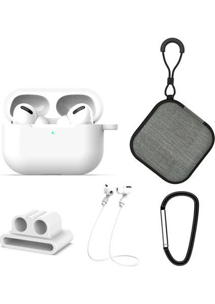 Ally 5 In 1 Airpods Pro Kulaklık Kılıfı ve Kulaklık Koruma Çantası Full SET-(1903) fiyatları
