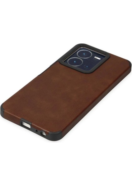 Vivo Y35 Kılıf Loop Deri Silikon - Kahverengi indirimleri