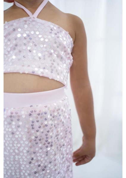 Pembe ve Çok Renkli Payet Detaylı 3'lü Set, Şık ve Göz Alıcı Kombinasyonlar Için Ideal fiyatları