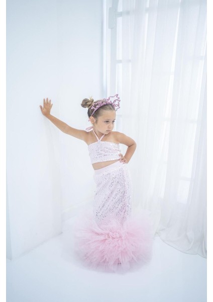 Pembe ve Çok Renkli Payet Detaylı 3'lü Set, Şık ve Göz Alıcı Kombinasyonlar Için Ideal modelleri