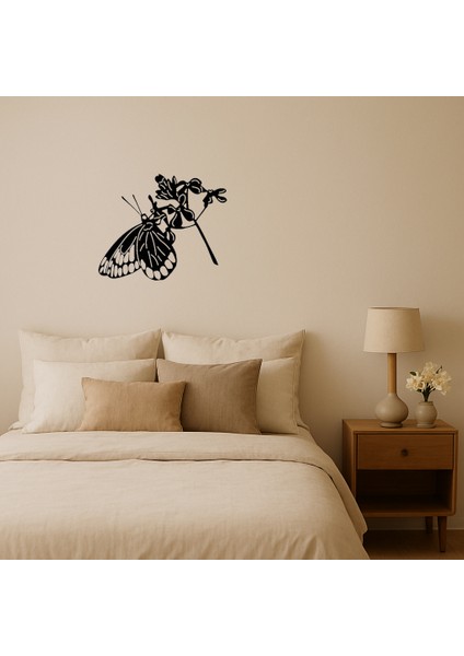 Şık Kelebek Desenli Dekoratif Tablo - TOA2834-7920