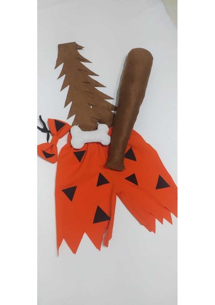 Turuncu Çakmaktaş Bambam Kostüm, Renkli ve Eğlenceli Çocuk Giyim Seçeneği