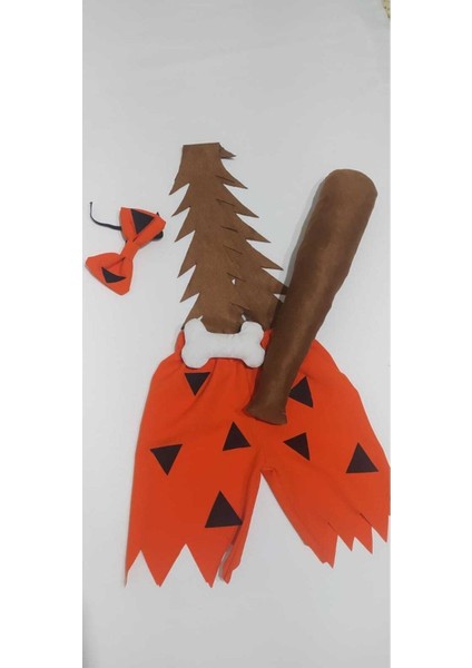 Turuncu Çakmaktaş Bambam Kostüm, Renkli ve Eğlenceli Çocuk Giyim Seçeneği fiyatları