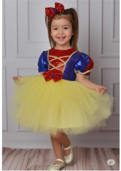 Sevimli Sarı Pamuk Prenses Kostümü, Çocuklar Için Renkli ve Eğlenceli Kostüm