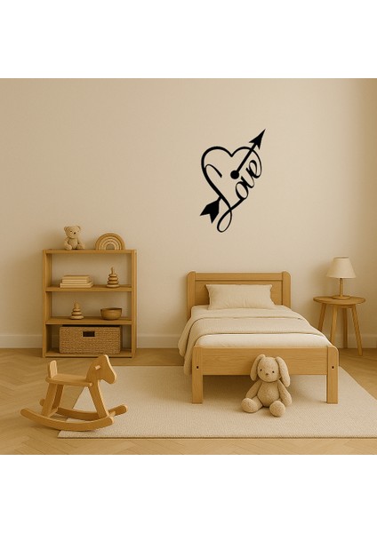 Romantik Kalp ve Yazı Tasarımlı Mdf Duvar Tablosu - TOA5717-7082 modelleri