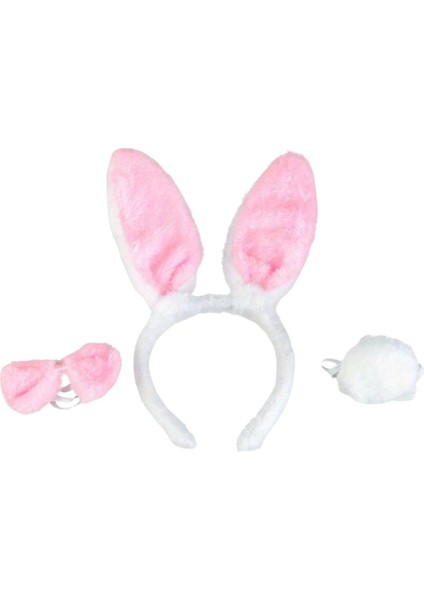 Çocuk Tavşan Kostüm Seti, 3 Parça, Beyaz, Takım, Yılsonu Etkinliği, Sevimli, Rahat fiyatları