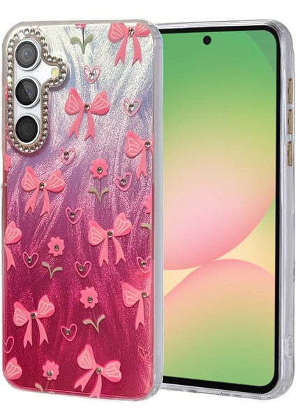 Samsung Galaxy S24 Fe Kılıf Parlak Desenli Taşlı Azn-Blade