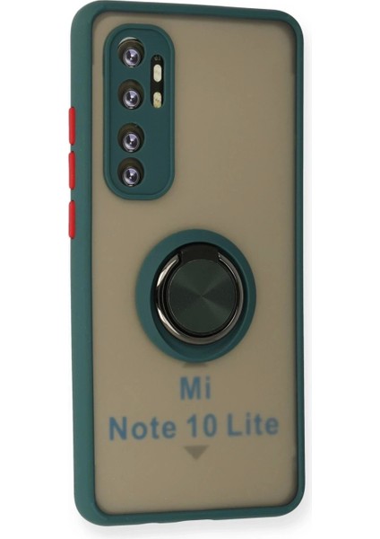 Xiaomi Mi Note 10 Lite Kılıf Montreal Yüzüklü Silikon Kapak - Yeşil fiyatları