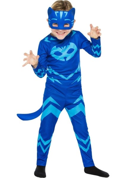 Mavi Pj Masks Kedi Çocuk Kostümü, Eğlenceli ve Rahat Giyim Seçeneği