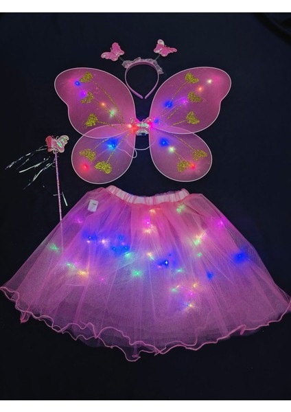 Renkli 4 Parça Çocuk Kostümü, Neon Işık Detaylı, Sevimli ve Rahat Tasarım modelleri