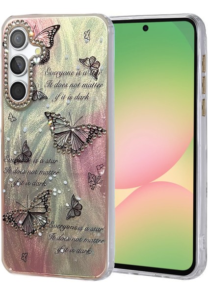 Samsung Galaxy S25 Plus Kılıf Parlak Desenli Taşlı Azn-Blade