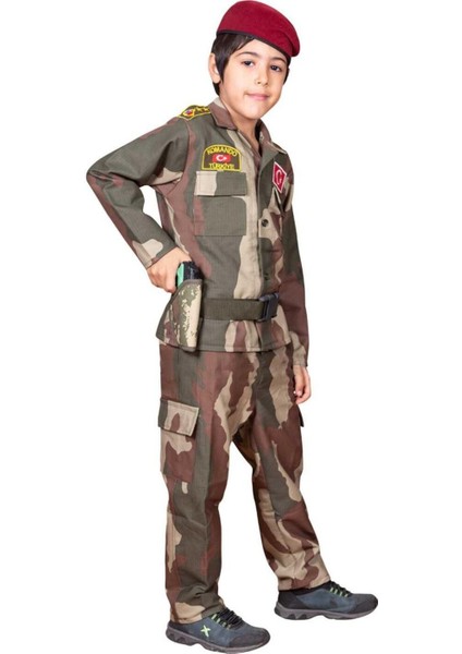 Çocuklar Için Dijital Kamuflaj Kıyafet, Kahverengi, Eğlenceli ve Rahat Tasarım fırsatları