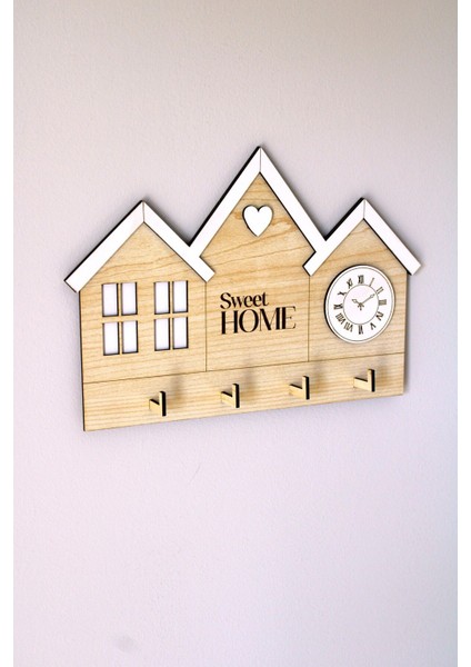 Ahşap Anahtarlık ve Askılık, Ev Dekorasyonu, Duvar Süs, Ekru Renk fiyatları