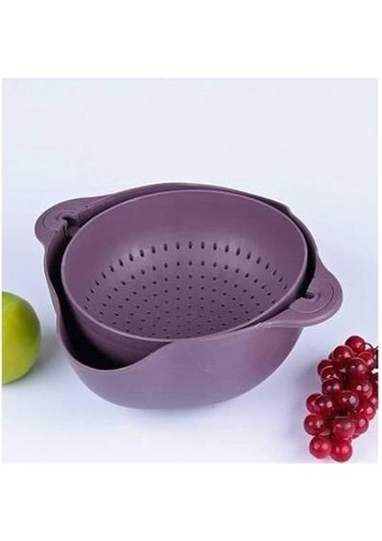 Buffer Çok Amaçlı 360 Derece Dönebilir Pratik Hazneli Mutfak Süzgeç Elek fırsatları