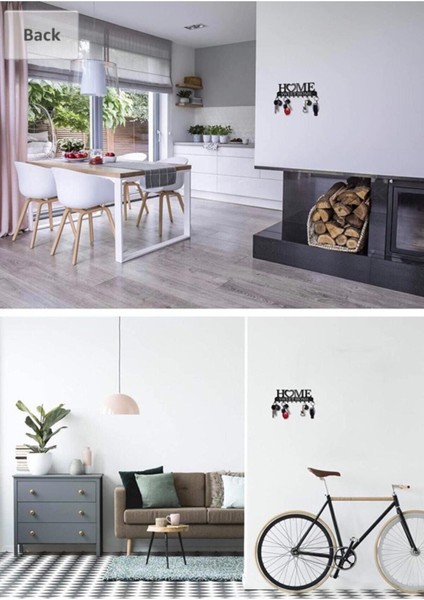 Modern Siyah Yazı Desenli Metal Askılık, Anahtarlık ve Çantalık Duvar Dekoru fırsatları