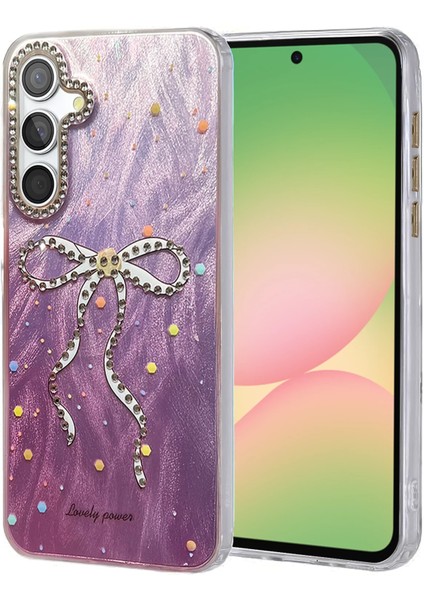 Samsung Galaxy A36 Kılıf Parlak Desenli Taşlı Azn-Blade