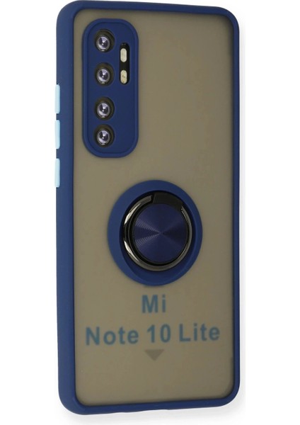 Xiaomi Mi Note 10 Lite Kılıf Montreal Yüzüklü Silikon Kapak - Lacivert fiyatları