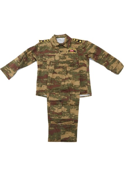 Renkli Çocuk Asker Kostümü, Eğlenceli ve Rahat Oyun Kıyafeti