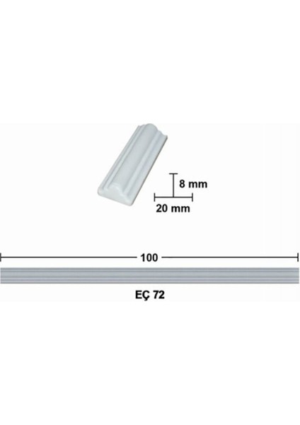 Esnek Mobilya Çıtası 1 Metre Beyaz, Çok Amaçlı ve Dayanıklı Kullanım