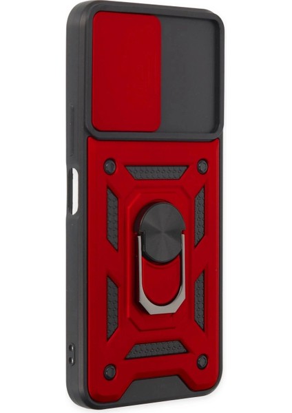 Vivo Y16 Kılıf Pars Lens Yüzüklü Silikon - Kırmızı fiyatları