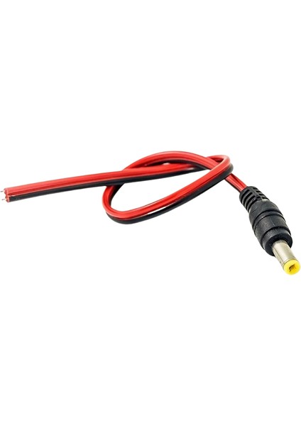 2.1 Erkek LED Birleştirme Kablosu 15CM Adaptör Jack Fişi ve Kamera Kablosu (5 Adet)