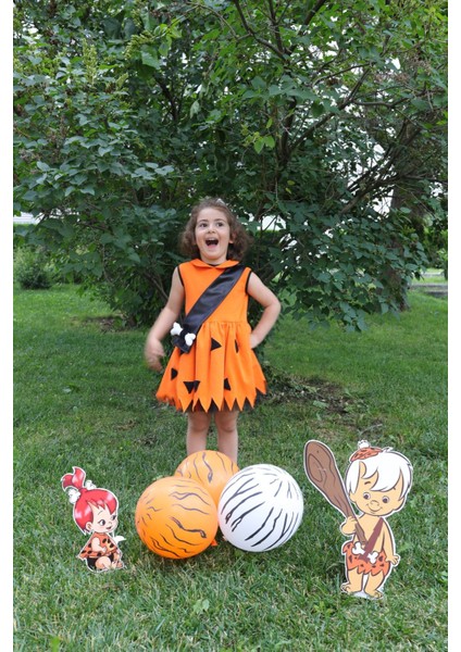 Turuncu Renkli Şık Doğum Günü Elbisesi, Çocuklar Için Özel Tasarım fırsatları