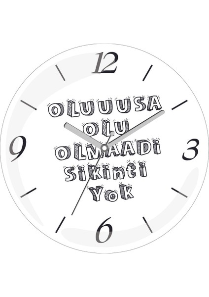 Karadeniz Oluuursa Olu Olmadi Sikinti Yok Çap 30 Bombeli Gerçek Cam Duvar Saati