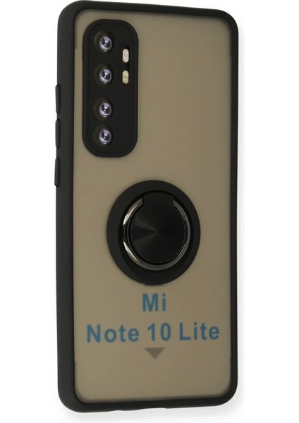 Xiaomi Mi Note 10 Lite Kılıf Montreal Yüzüklü Silikon Kapak - Siyah fiyatları