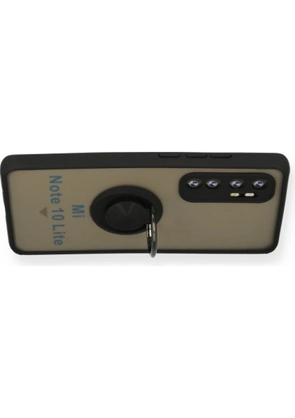 Xiaomi Mi Note 10 Lite Kılıf Montreal Yüzüklü Silikon Kapak - Siyah modelleri