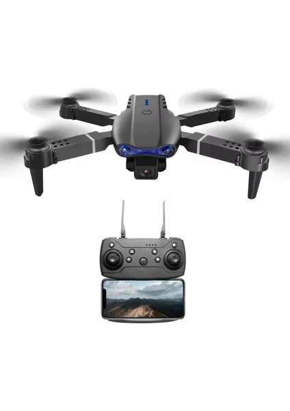 E99 Dron Katlanır Dron 200M Uçuş Mesafesi 720P HD Kamera 10-15 DK Uçuş Süresi