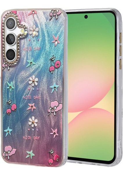 Samsung Galaxy A26 Kılıf Parlak Desenli Taşlı Azn-Blade