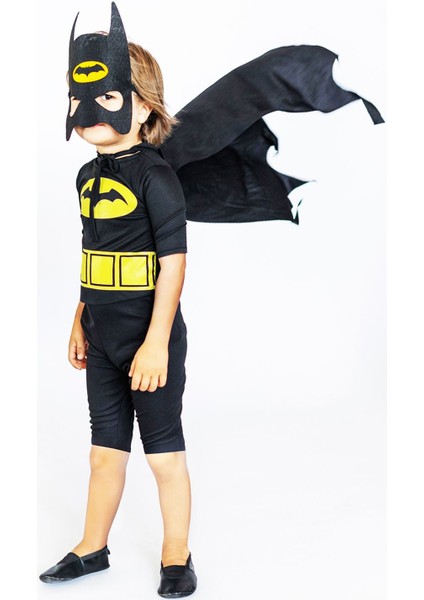 Yazlık Çocuk Yarasa Adam Pelerinli ve Maskeli Kostüm, Ev ve Bahçe Için Ideal Seçenek