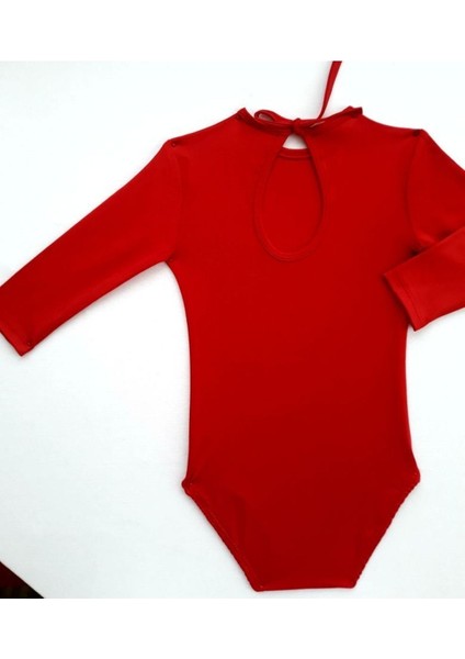 Kız Çocuk Jimnastik ve Bale Mayosu Kapri Kol, Kırmızı, Şık ve Rahat Tasarım fiyatları