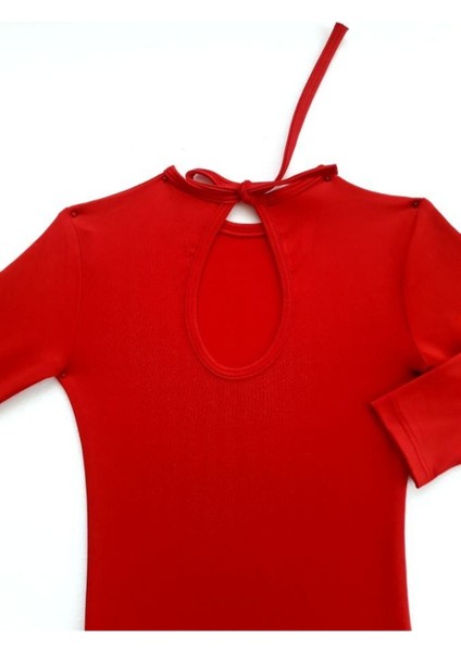 Kız Çocuk Jimnastik ve Bale Mayosu Kapri Kol, Kırmızı, Şık ve Rahat Tasarım modelleri