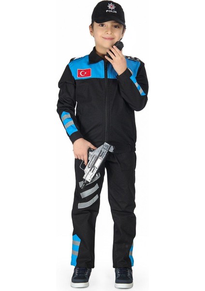 Çocuklar Için Mavi ve Siyah Yunus Polis Kostümü, Eğlence ve Eğitim Dolu Oyunlar Için Uygun fiyatları