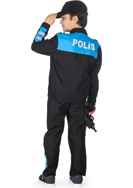 Çocuklar Için Mavi ve Siyah Yunus Polis Kostümü, Eğlence ve Eğitim Dolu Oyunlar Için Uygun fırsatları