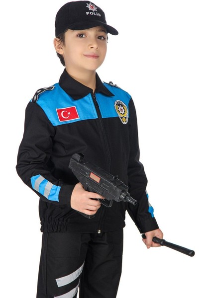 Çocuklar Için Mavi ve Siyah Yunus Polis Kostümü, Eğlence ve Eğitim Dolu Oyunlar Için Uygun indirimleri
