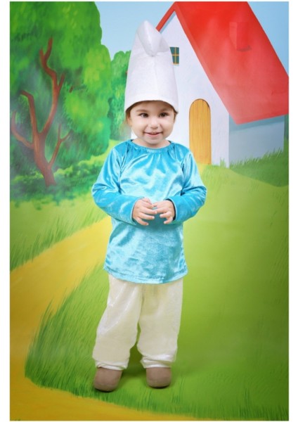 Mavi Şirin Çocuk Kostümü, Sevimli ve Rahat Tasarım, Ideal Hediye Seçeneği