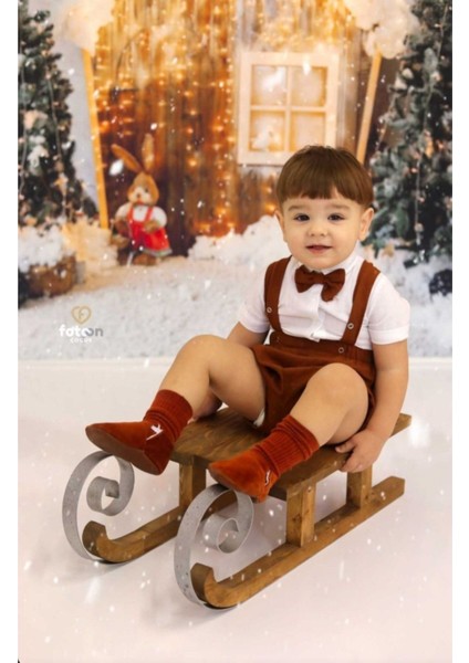 Taba Erkek Bebek Salopet, Papyon ve Çorap Takımı, Safari Temalı, Renkli ve Şık fiyatları