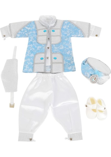 Mavi Erkek Çocuk Şehzade 6 Parça Mevlütlük Takımı modelleri